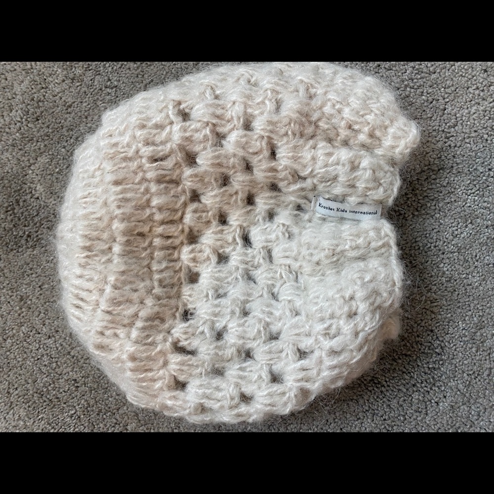 Krochet Kids cream beanie